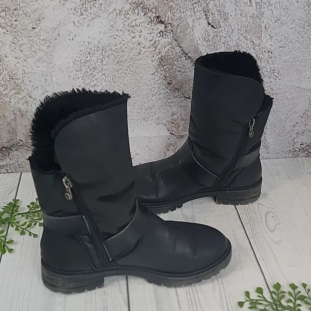 Blowfish Malibu Randall Women's Black Buckle Winter Ankle Boots Size 6